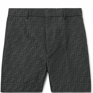 Fendi FF Monogram Flat Front Shorts